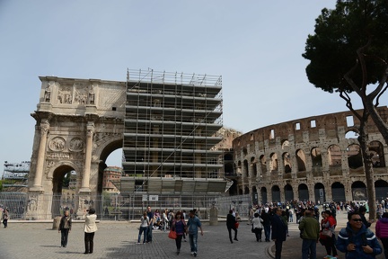 Arch of Constantine and the Colosseum